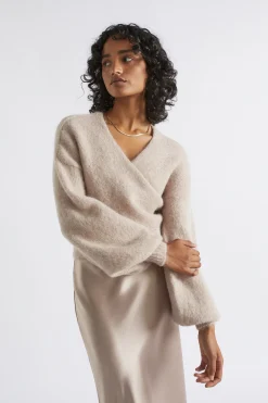 Woman Seed Heritage Knitwear & Sweaters-Wool Blend Wrap Sweater