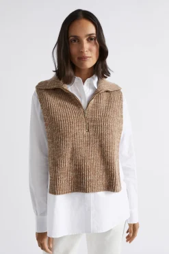 Woman Seed Heritage Scarves & Kaftans-Zip Collared Bib