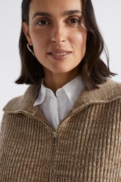 Woman Seed Heritage Scarves & Kaftans-Zip Collared Bib