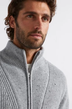 Man Seed Heritage T-Shirts & Sweaters-Zip Knit Sweater